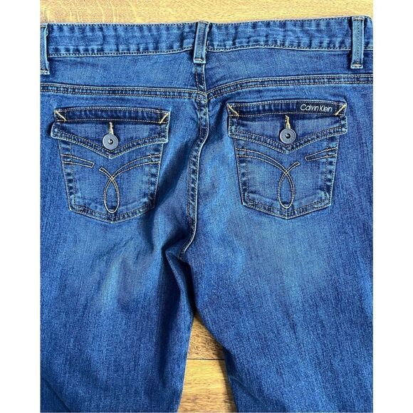 Vintage Calvin Klein Jeans Women’s 30/10 Blue Cowgirl Flap Pocket Jeans Bootcut - Picture 3 of 9